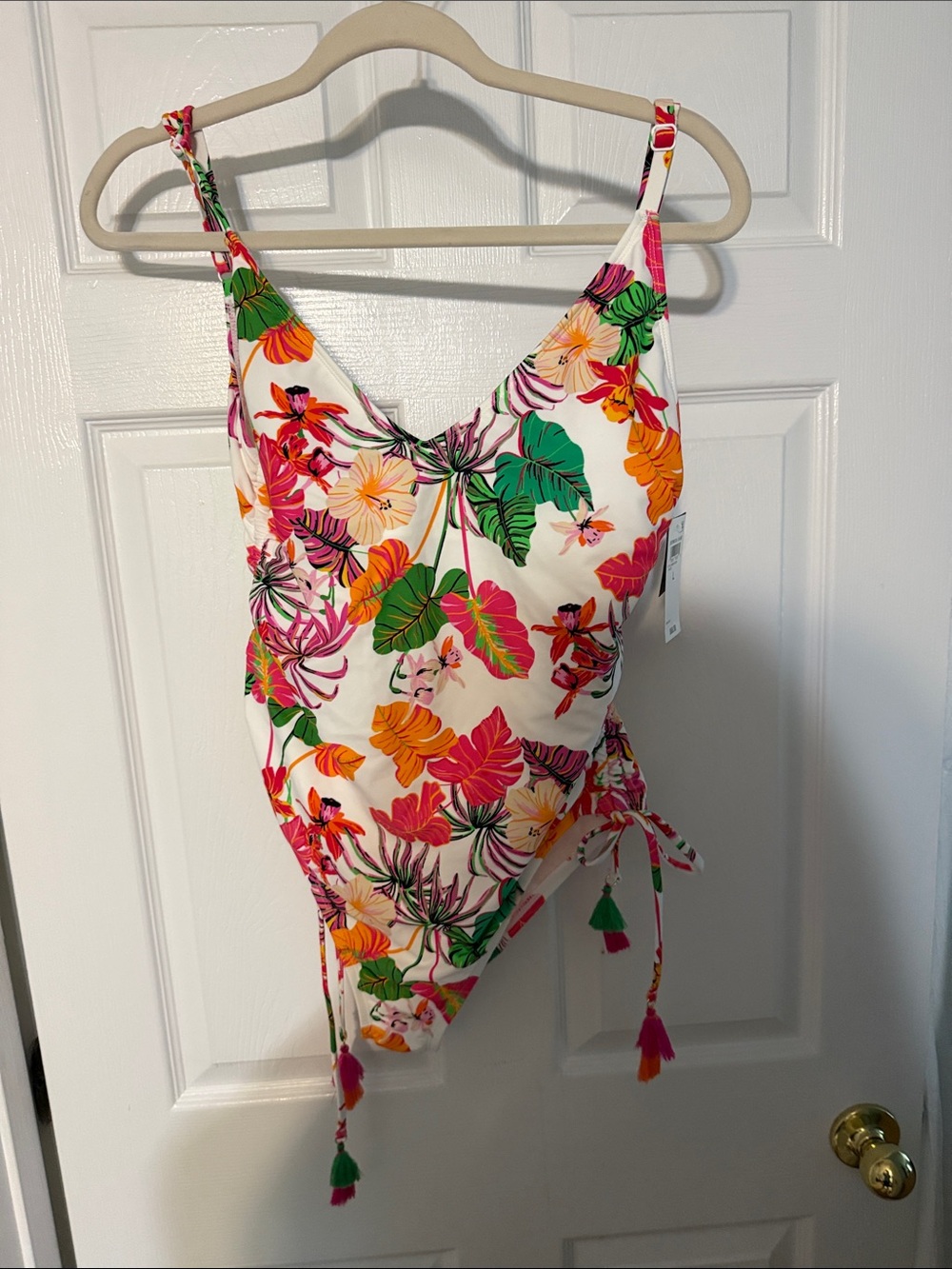 NWT Tropical Floral One-Piece Swimsuit - Bright Multi